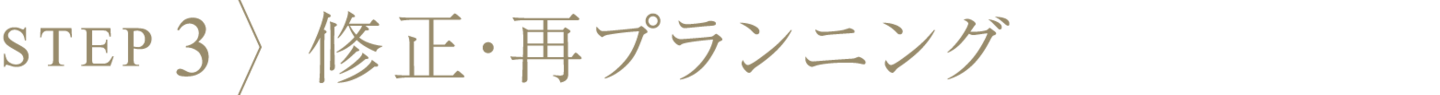 プロセス3、修正・再プランニング