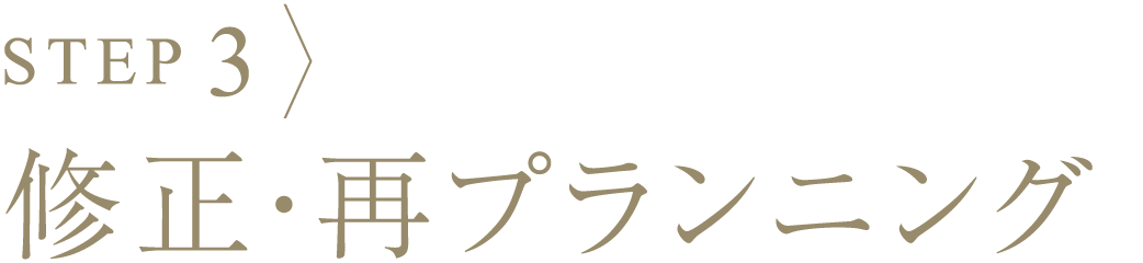 プロセス3、修正・再プランニング